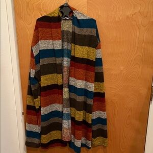 Colorful Striped Women's Cardigan
